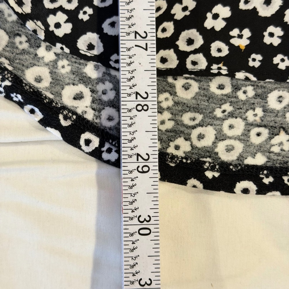 Loft Blouse Women XXL Black Floral Bell Sleeve Crochet Trim - Picture 13 of 15